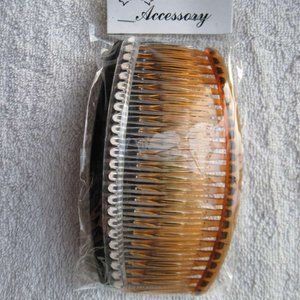 3 Plastic Classic Large 5" Inch Side Hair Comb Fashion Clear Black Brown Allergy